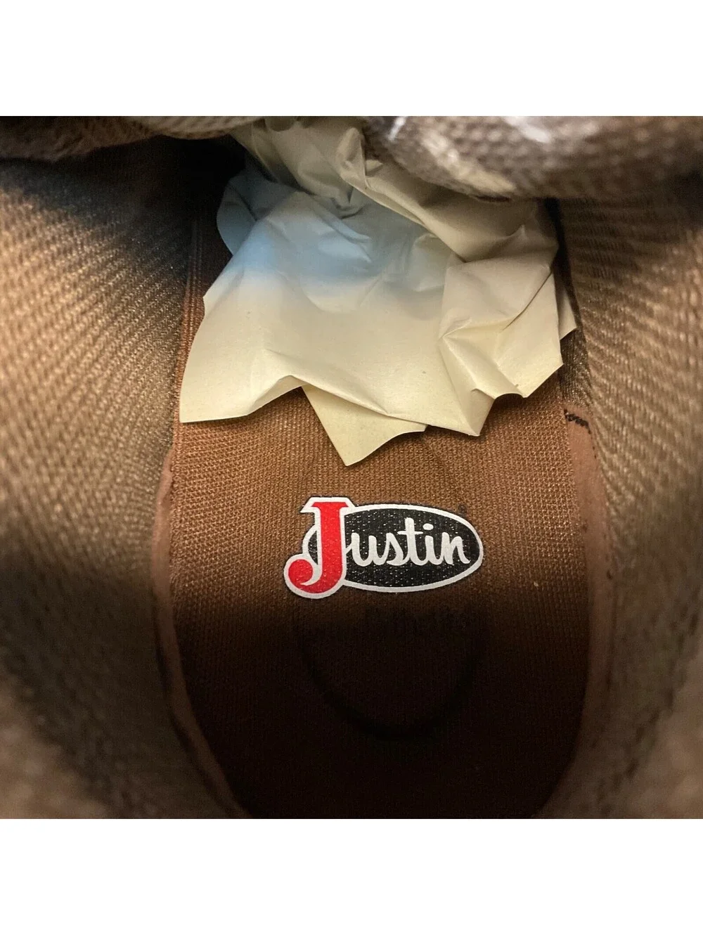 Justin Men's 6” Warhawk Waterproof Nano Comp. Toe Work Boots Whiskey Size 7EE